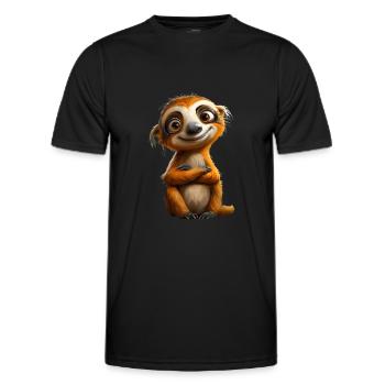 Toons #lovely paresseux - T-shirt sport Homme - noir - Devant - AI Model Male 178 dark (178cm)
