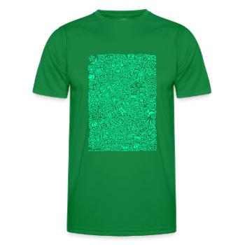 Doodle Paragliders mint - Männer Funktions-T-Shirt - Kelly Green - Vorne - AI Model Male 178 dark (178cm)