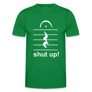 silent music break - Men's Functional T-Shirt - kelly green - Front - AI Model Male 178 dark (178cm)