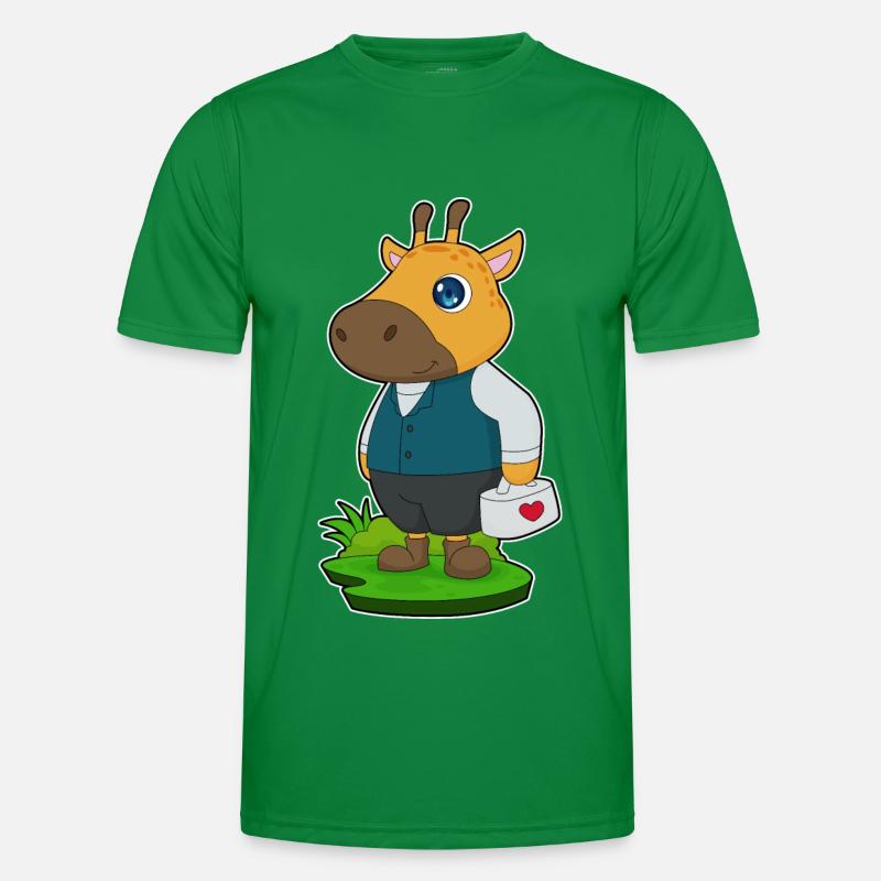 Giraffe Doctor First Aid Kit Men's Functional T-Shirt