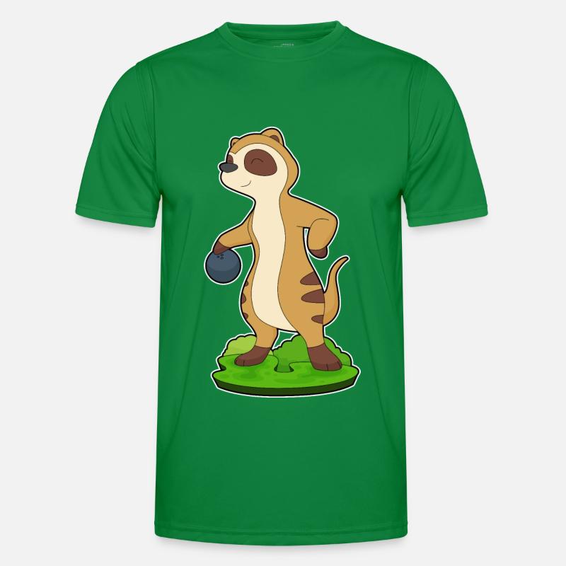 Erdmännchen Bowling Bowlingkugel Männer Funktions-T-Shirt