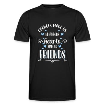 Célébration de l’appartement de quartier - T-shirt sport Homme - noir - Devant - AI Model Male 178 dark (178cm)