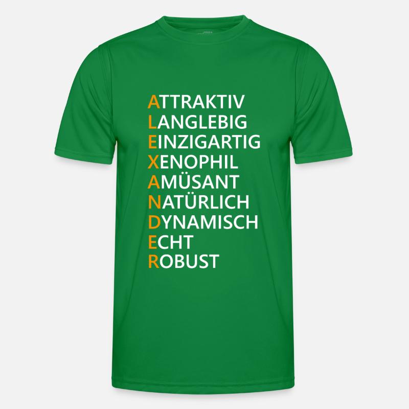 Alexander Name Geschenk Männer Funktions-T-Shirt