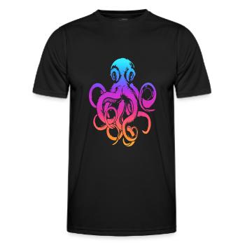 Poulpe - Tentacules - Calmar - T-shirt sport Homme - noir - Devant - AI Model Male 178 dark (178cm)