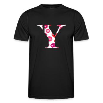 Brief und Küsse - Männer Funktions-T-Shirt - Schwarz - Vorne - AI Model Male 178 dark (178cm)