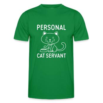 Serviteur personnel de chat - T-shirt sport Homme - vert - Devant - AI Model Male 178 dark (178cm)
