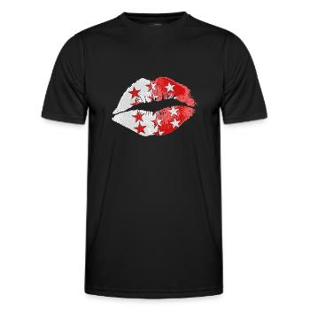 Kiss (Wallis) - Men's Functional T-Shirt - black - Front - AI Model Male 178 dark (178cm)