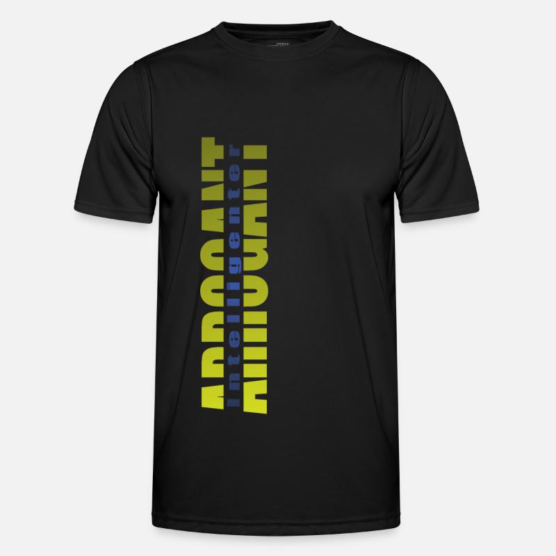 Arrogant Intelligenter - Männer Funktions-T-Shirt - Schwarz