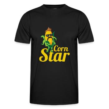 Corn Star Corn Cob Gift for Farmers The Corn - Men's Functional T-Shirt - black - Front - AI Model Male 178 dark (178cm)