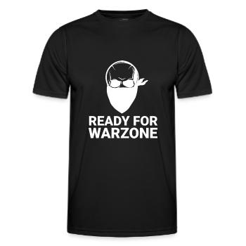 READY FOR WARZONE COD GAMING - Men's Functional T-Shirt - black - Front - AI Model Male 178 dark (178cm)