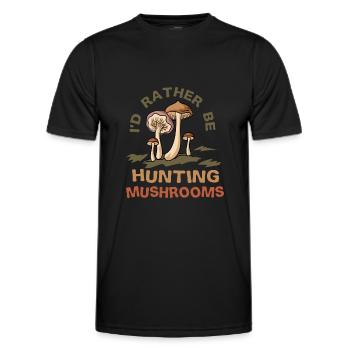 Plutôt la chasse aux champignons - T-shirt sport Homme - noir - Devant - AI Model Male 178 dark (178cm)
