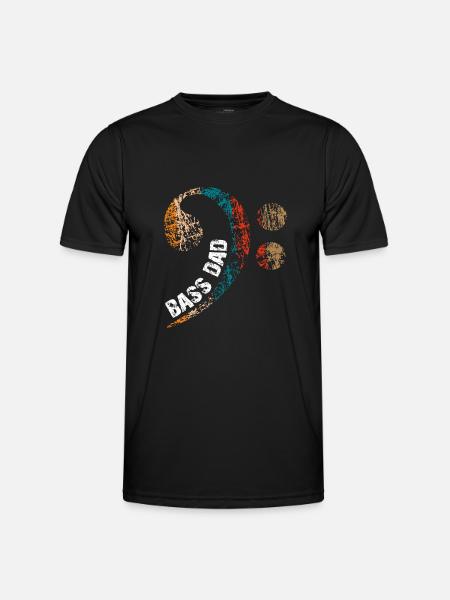 Papa spielt Bass Papa ist Bassist - Männer Funktions-T-Shirt - Schwarz