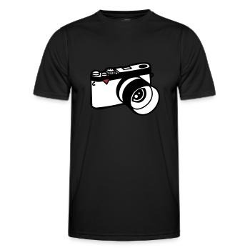 Caméra - T-shirt sport Homme - noir - Devant - AI Model Male 178 dark (178cm)