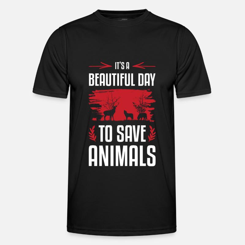 Tierscützer animals - Men's Functional T-Shirt - black