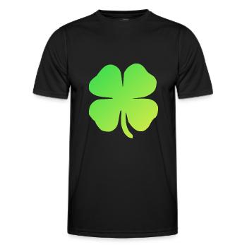 Irish clover - Men's Functional T-Shirt - black - Front - AI Model Male 178 dark (178cm)