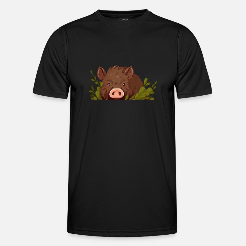 Wildschwein Waldbewohner Männer Funktions-T-Shirt
