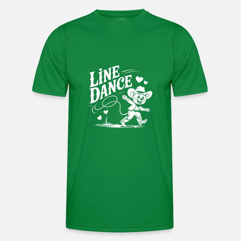 Line Dance Mouse Funny Mouse Dancing Line Dance Men's Functional T-Shirt