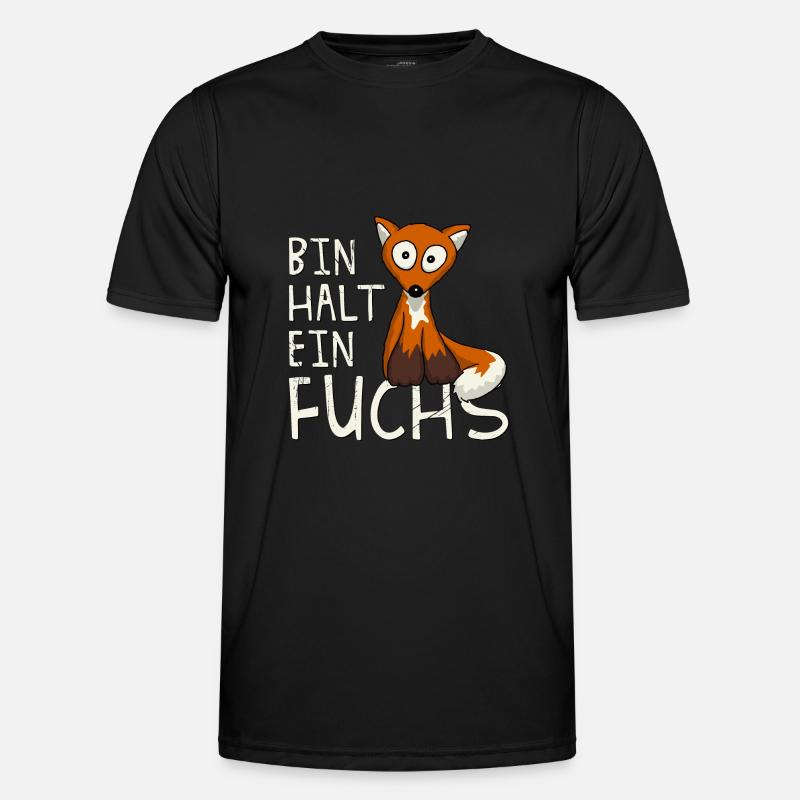 Bin halt ein süßer schlauer fuchsiger Fuchs - Männer Funktions-T-Shirt - Schwarz