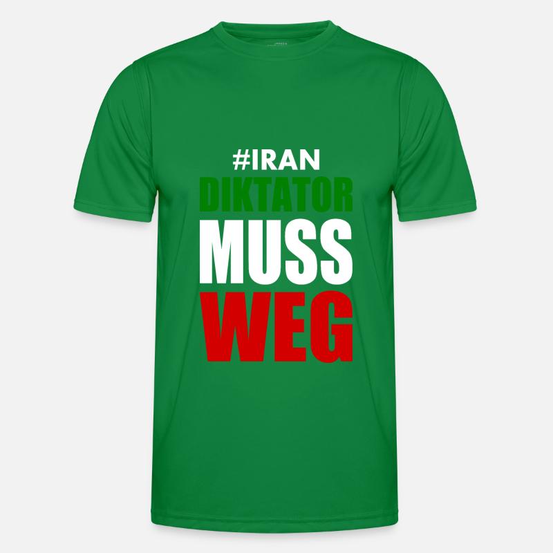 diktator muss weg iran Männer Funktions-T-Shirt