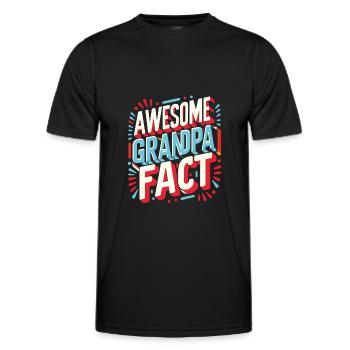 Grandpa Best Angler Baker Buddy Buddy - Men's Functional T-Shirt - black - Front - AI Model Male 178 dark (178cm)