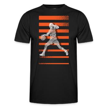 Basketball Basketball Women Basketball - Men's Functional T-Shirt - black - Front - AI Model Male 178 dark (178cm)