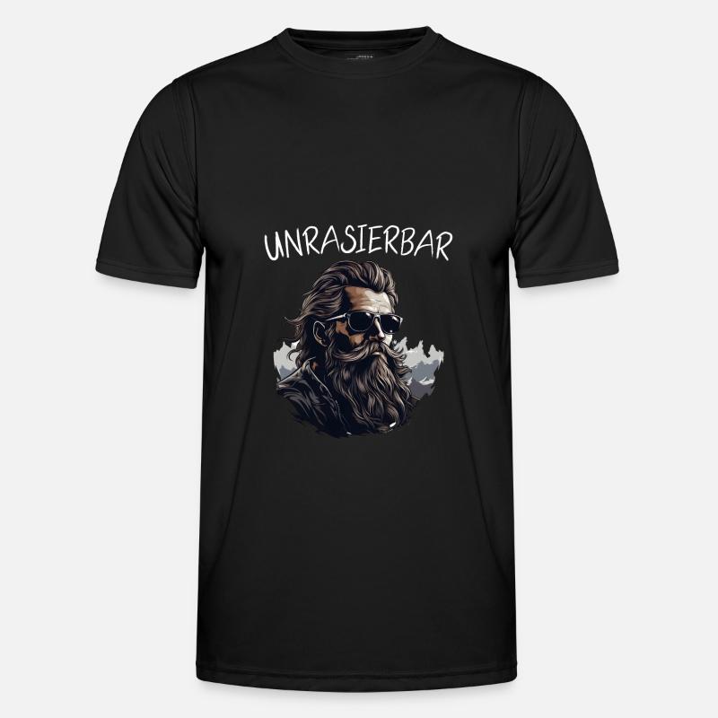 Wikinger Bartträger Lustiger Bart Spruch - Männer Funktions-T-Shirt - Schwarz