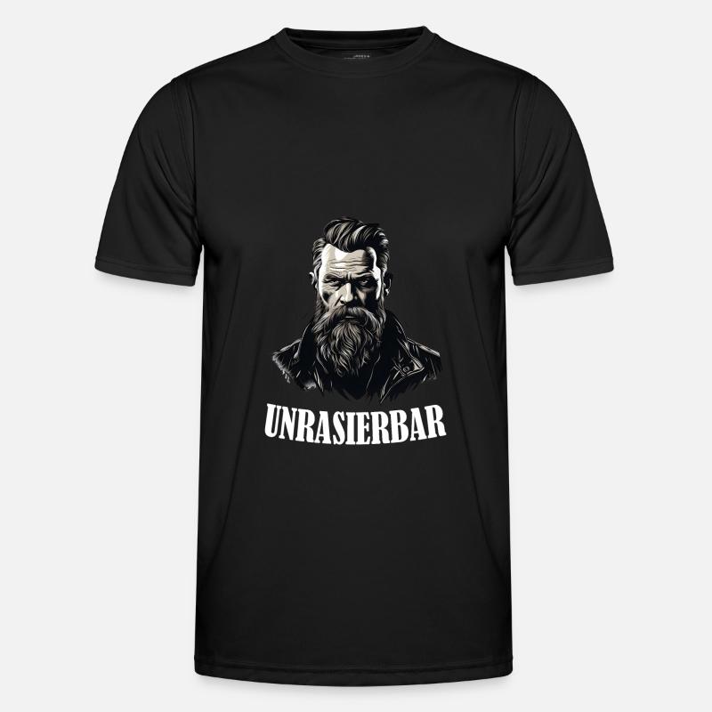 Wikinger Bartträger Lustiger Bart Spruch - Männer Funktions-T-Shirt - Schwarz