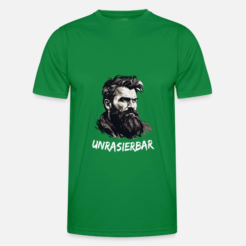 Lustiger Bart Spruch Unrasierbar Wikinger Männer Funktions-T-Shirt