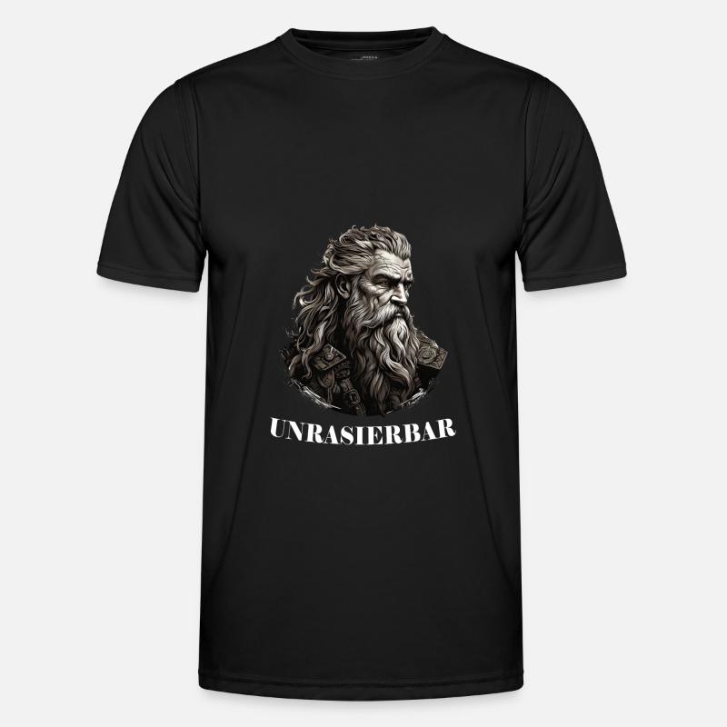 Wikinger Bartträger Lustiger Bart Spruch - Männer Funktions-T-Shirt - Schwarz