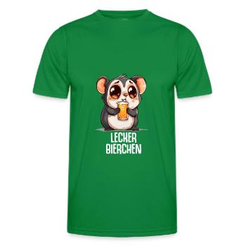 Lecker Bierchen Sad Hamster Meme Bier Mallorca - Männer Funktions-T-Shirt - Kelly Green - Vorne - AI Model Male 178 dark (178cm)