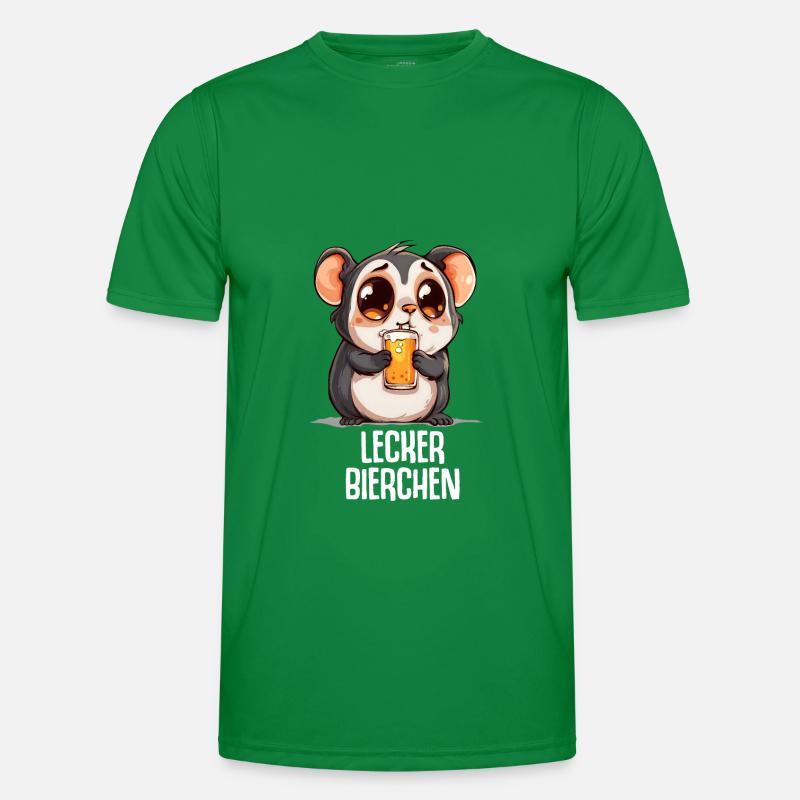 Lecker Bierchen Sad Hamster Meme Bier Mallorca Männer Funktions-T-Shirt