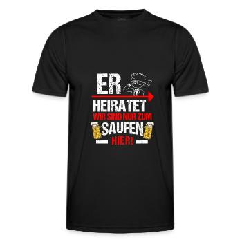 Männer Outfitfür den Junggesellenabschied - Männer Funktions-T-Shirt - Schwarz - Vorne - AI Model Male 178 dark (178cm)