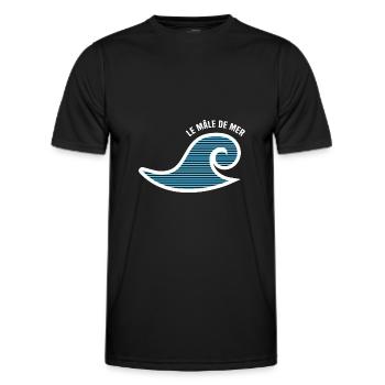 Le mâle de mer - Mer - T-shirt sport Homme - noir - Devant - AI Model Male 178 dark (178cm)
