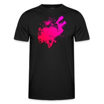 Diving Diver Women's Diving Scuba Diving - Men's Functional T-Shirt - black - Front - AI Model Male 178 dark (178cm)