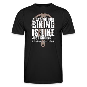 Cyclist - Männer Funktions-T-Shirt - Schwarz - Vorne - AI Model Male 178 dark (178cm)