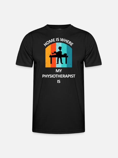 Physiotherapeut Humorvoll Geschenk Spruch Lustig - Männer Funktions-T-Shirt - Schwarz