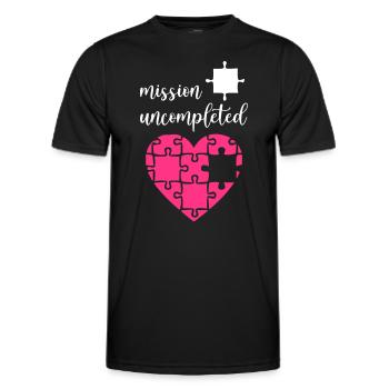 Mission Puzzle inachevé - T-shirt sport Homme - noir - Devant - AI Model Male 178 dark (178cm)