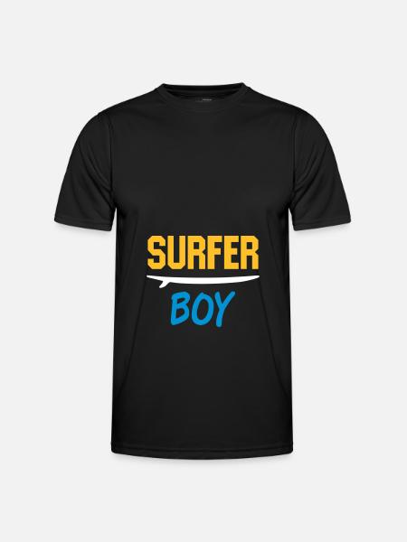 Surfer boy (surfboard) - Men's Functional T-Shirt - black