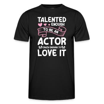 Schauspielerin Probe Theaterstück Oper - Männer Funktions-T-Shirt - Schwarz - Vorne - AI Model Male 178 dark (178cm)