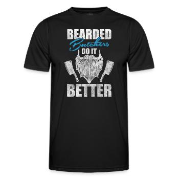 Butcher Butcher Grilling Craft - Men's Functional T-Shirt - black - Front - AI Model Male 178 dark (178cm)