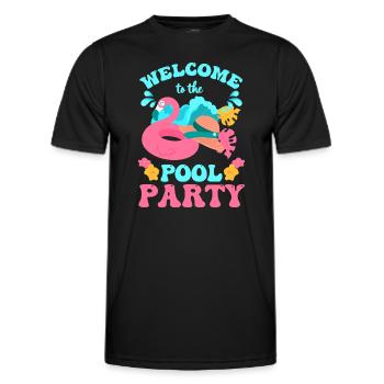 Swmming Pool Party Monster Recreation Garden Party - Men's Functional T-Shirt - black - Front - AI Model Male 178 dark (178cm)