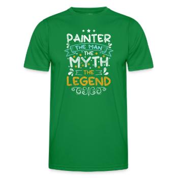 Vernisseur Peinture Toile Maître Peintre - T-shirt sport Homme - vert - Devant - AI Model Male 178 dark (178cm)