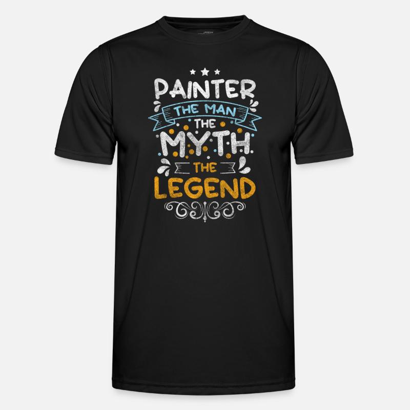 Varnisher Painting Canvas Master Painter - Men's Functional T-Shirt - black