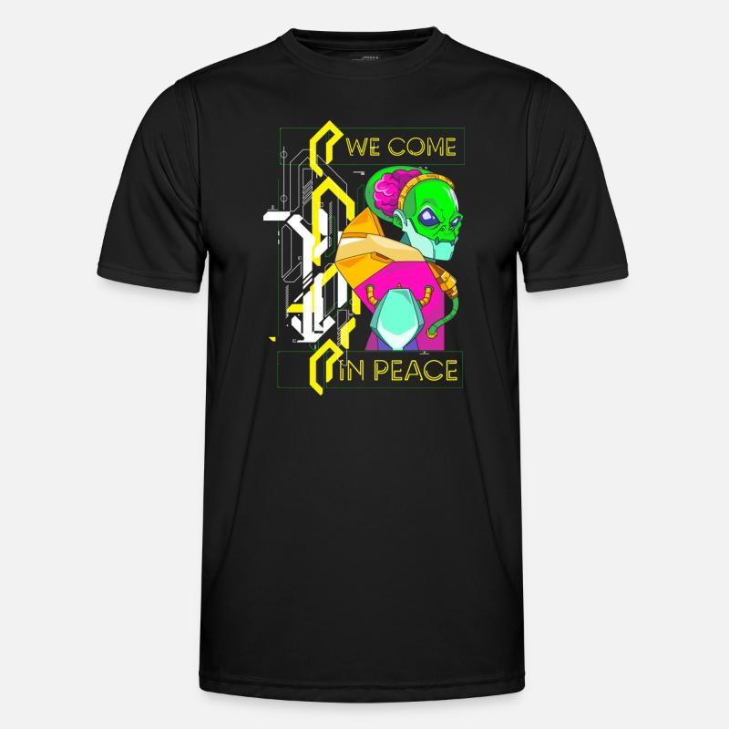 Zukunft Retro Synthwave Scifi - Männer Funktions-T-Shirt - Schwarz