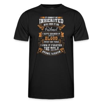 Guilde des métiers de la pierre - T-shirt sport Homme - noir - Devant - AI Model Male 178 dark (178cm)