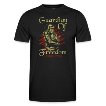 Knights, Knights, Knights, Templars, Knight's Cross - Men's Functional T-Shirt - black - Front - AI Model Male 178 dark (178cm)