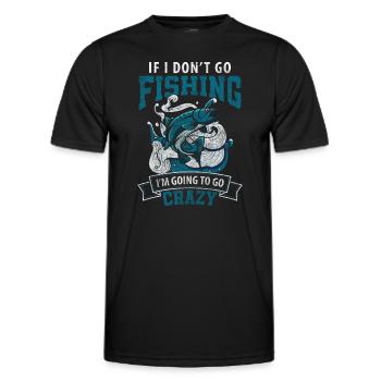 Fishing Fish Hobby - Men's Functional T-Shirt - black - Front - AI Model Male 178 dark (178cm)