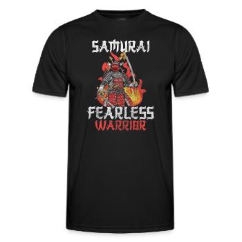 Combattant, Épée, Courage, Katana - T-shirt sport Homme - noir - Devant - AI Model Male 178 dark (178cm)