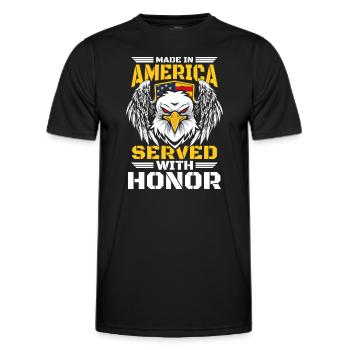 USA Flagge Amerikanischer Traum Tourismus - Männer Funktions-T-Shirt - Schwarz - Vorne - AI Model Male 178 dark (178cm)