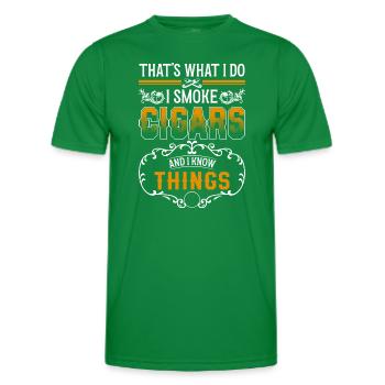 Tabak Zigarre Kippe Droge - Männer Funktions-T-Shirt - Kelly Green - Vorne - AI Model Male 178 dark (178cm)